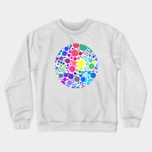 Multicolored Polka Dots Pattern Design Crewneck Sweatshirt